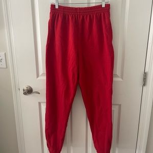 Red Fruit of the Loom Sweats